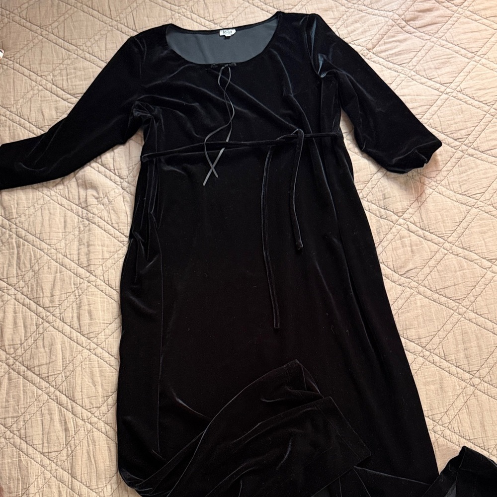 Mimi Maternity Black Long Sleeve Dress